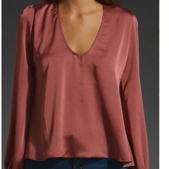 NWT Lovers Friends Daydream Blouse Mauve Pink Flowy Fairy BalletCore Blouse Top - Picture 11 of 11